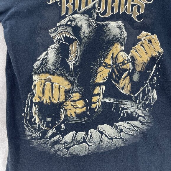 We Came as Romans Vintage Y2K Adult S Metalcore Band Wolf Tee Black Distressed - Picture 2 of 12